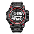 Men's Sports Watch - Black & Blue - 1 Pc - Water Resistant, Long Battery Life