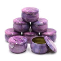 : Pack of 3 Empty Tin Box|Empty Tin Jars|Tin Box Collection Marble Printed Jars DIY Candle Making|Jars for Candles 3 Pieces| Empty containers| empty jars| Candle Jars