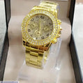Women's Stylish Brass Watch with Chain Strap - 1 Pc